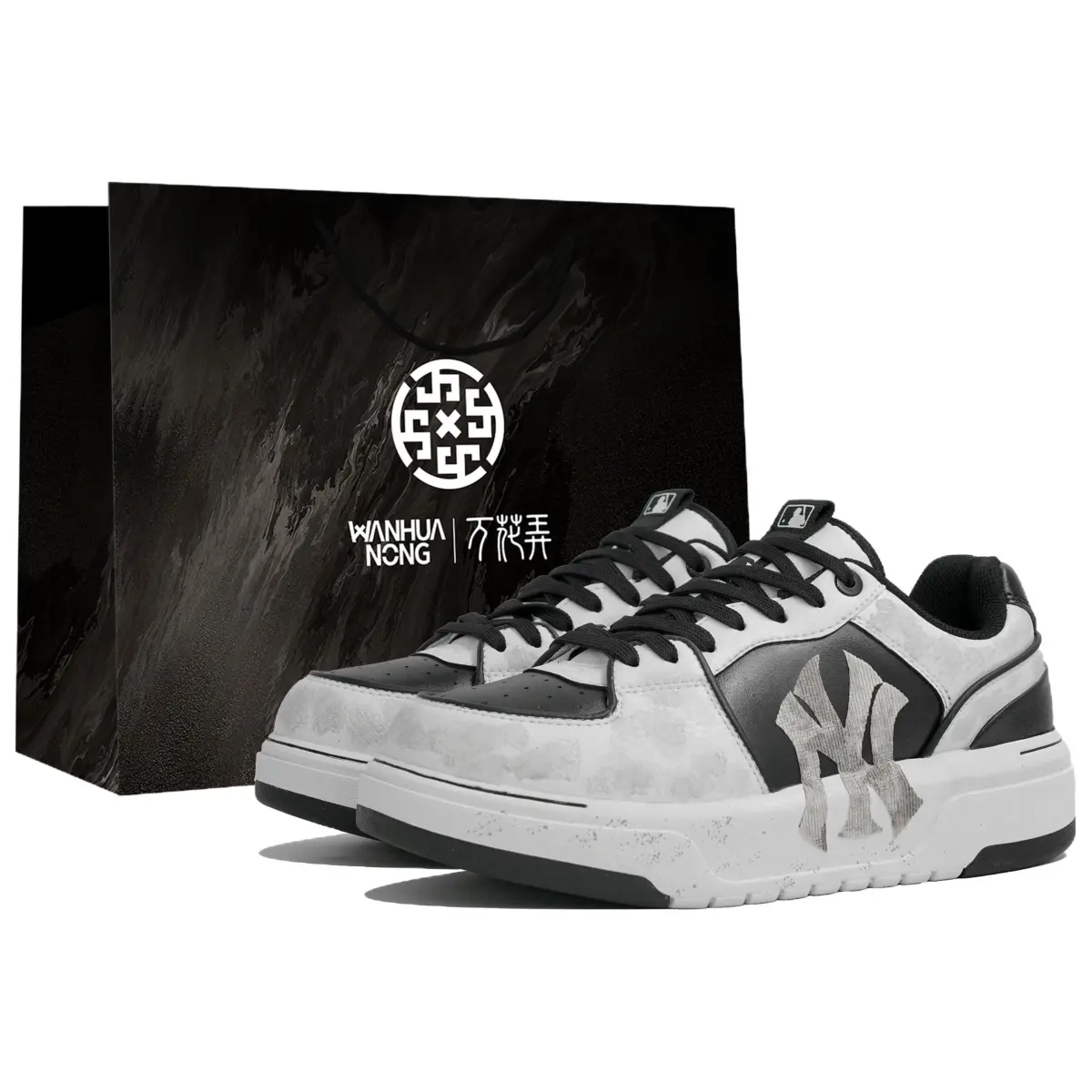 MLB Chunky Liner Kaleidoscope, Misty Rain, Shopping Bag Slip Resistant Abrasion Resistant Low top Skateboard Shoes