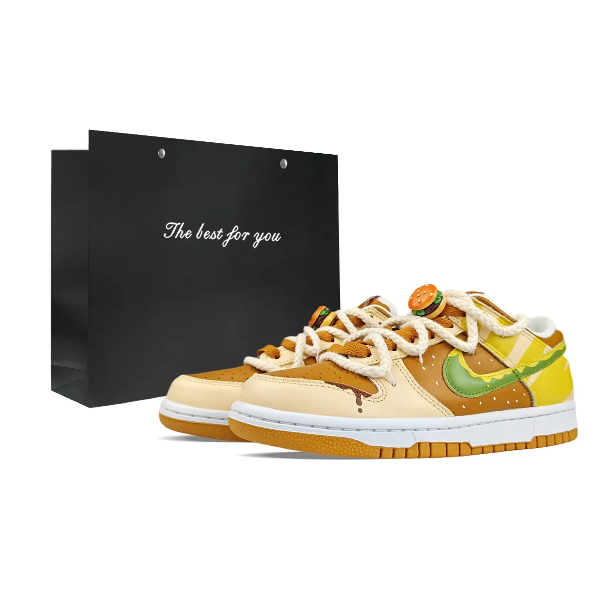 Nike Dunk Abrasion Resistant Abrasion Resistant Low top Skateboard Shoes Men's Light Brown