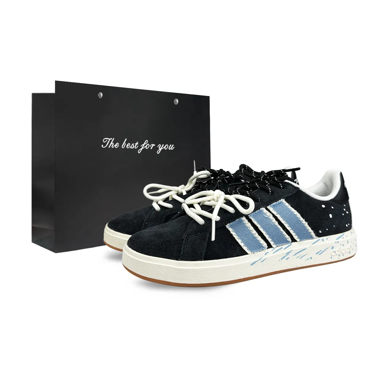 Adidas Grand Court Base 00s Low top Skateboard Shoes Unisex Black