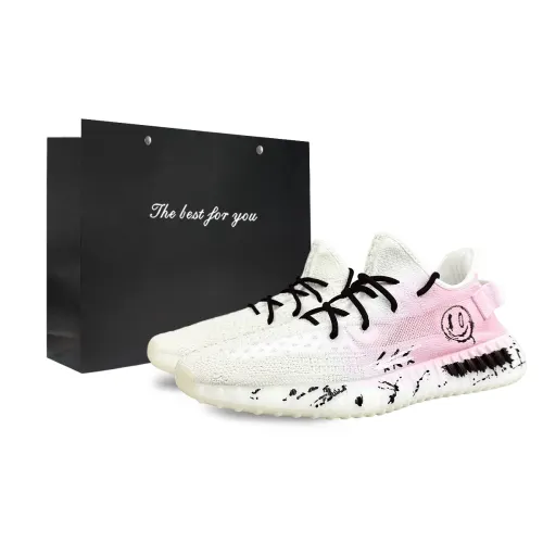 Adidas Originals Yeezy Boost 350 V2 Abrasion Resistant Abrasion Resistant Low top Casual Shoes Unisex White
