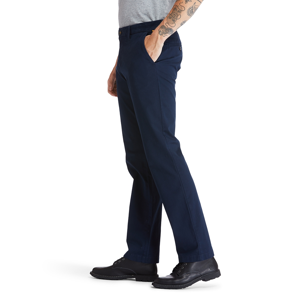 Мужские штаны Timberland Straight Fit Chinos (каки) — фото 4