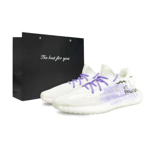 Adidas Originals Yeezy Boost 350 V2 Abrasion Resistant Abrasion Resistant Low top Casual Shoes Unisex White