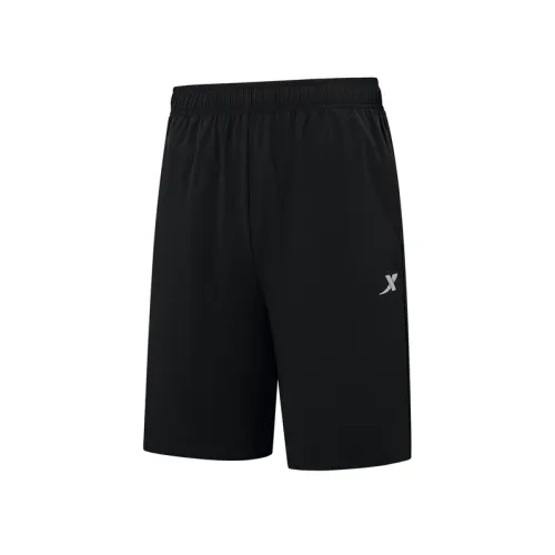 Xtep, classic quick dry breathable sports black shorts for gym, for running, loose fit