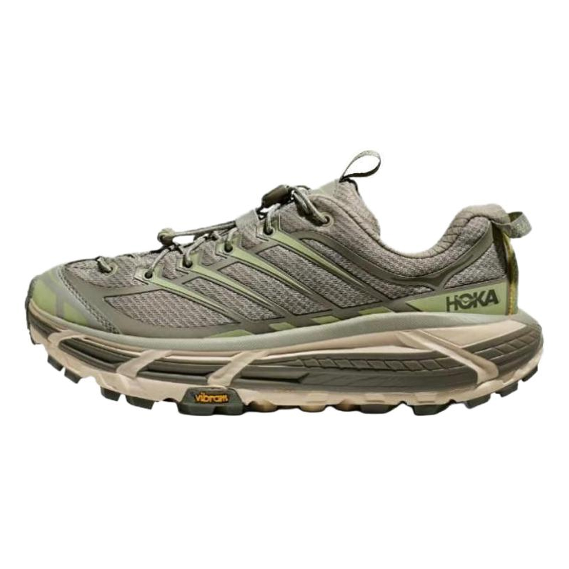 Кроссовки HOKA ONE ONE Mafate Three 2 (бежево-зеленые)