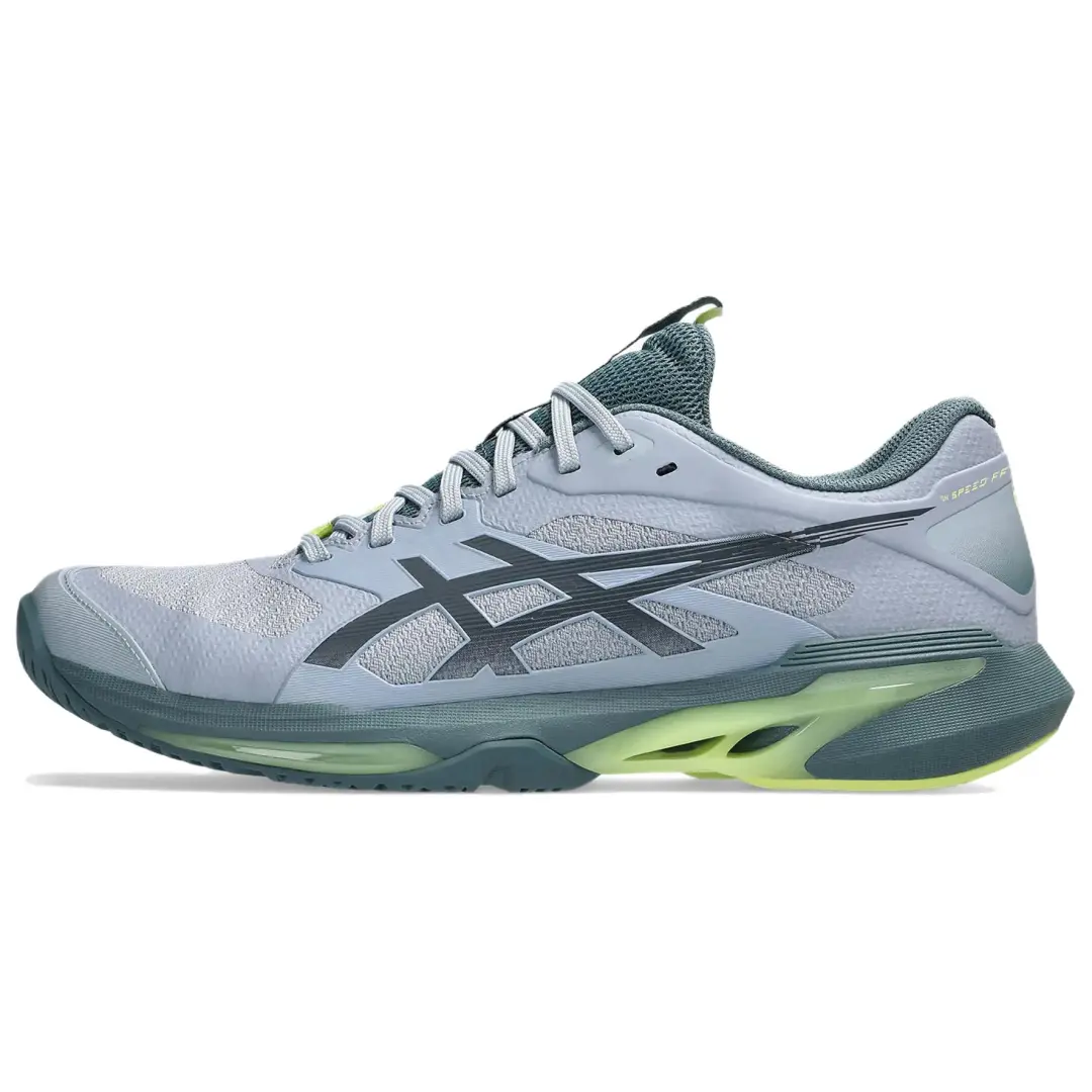 ASICS SOLUTION SPEED FF 4 Fabric Breathable Low top Tennis Shoes Men's Gray Blue