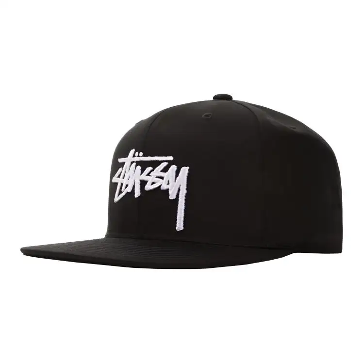Stussy Cotton Baseball Caps Unisex Black