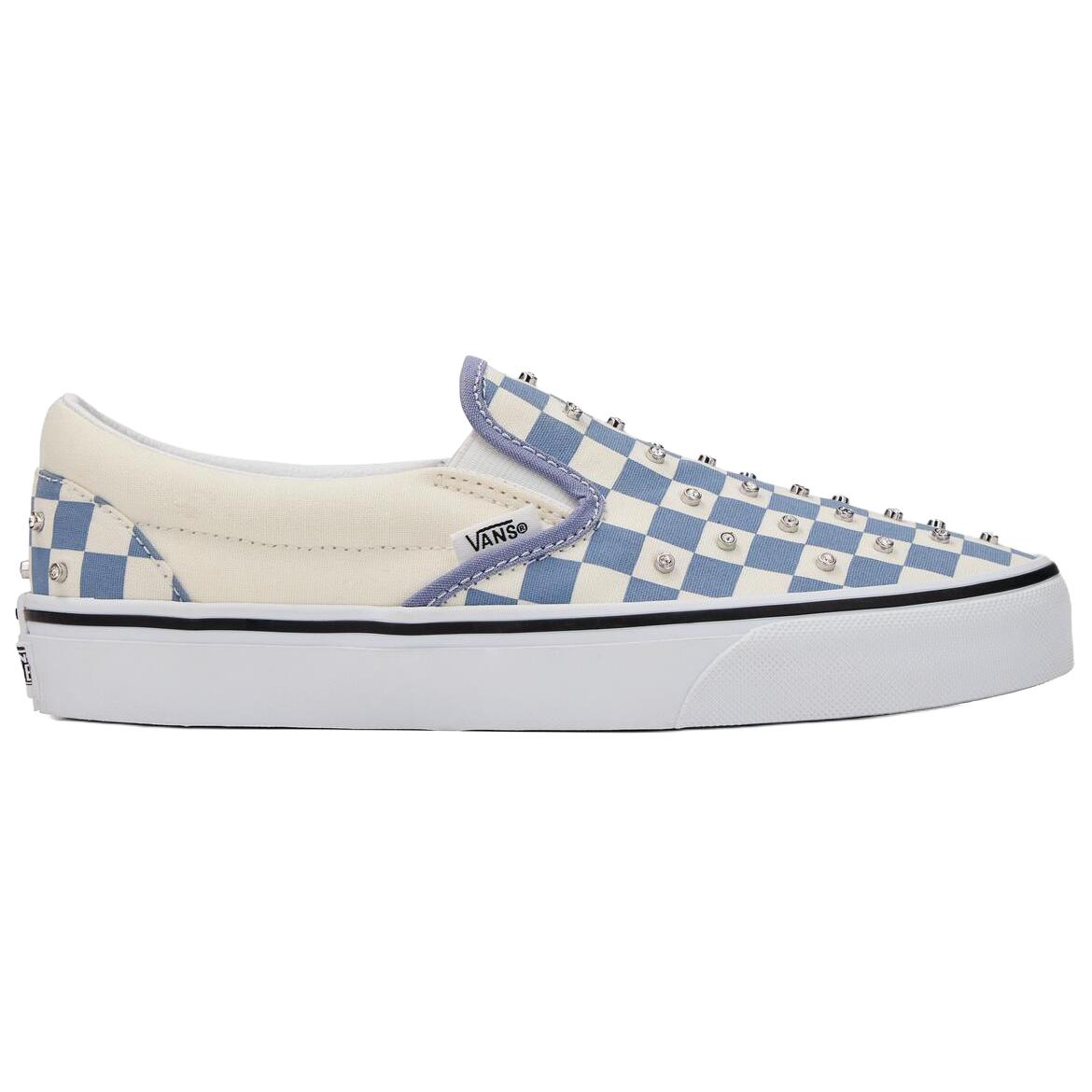 Женские слипоны Vans CLASSIC SLIP-ON (бежево-синий) — Бежевыйбелыйсиний — фото 2
