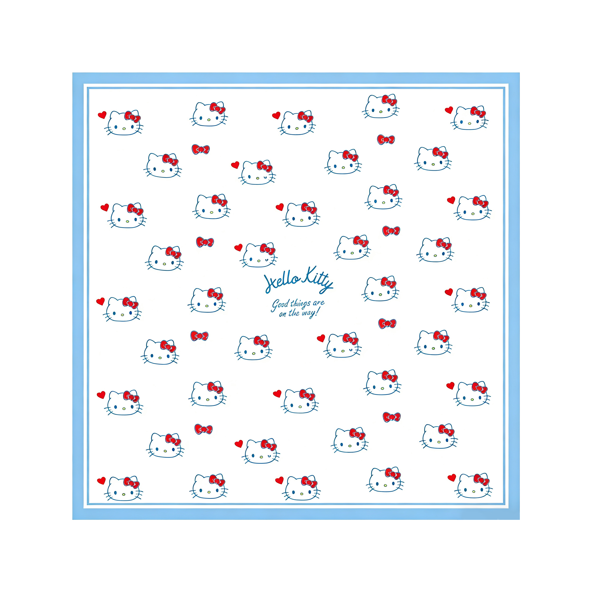 Sanrio Sanrio, blue tube top, summer scarf, cute universal neckerchief, 2 carat, polyester