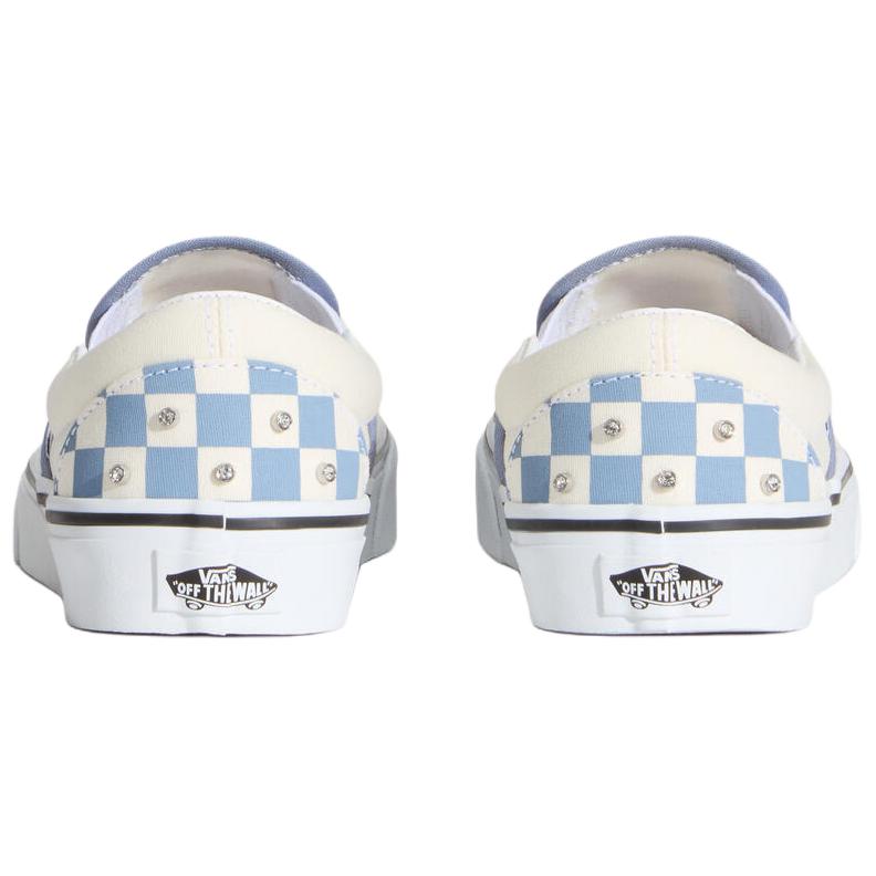Женские слипоны Vans CLASSIC SLIP-ON (бежево-синий) — Бежевыйбелыйсиний — фото 5