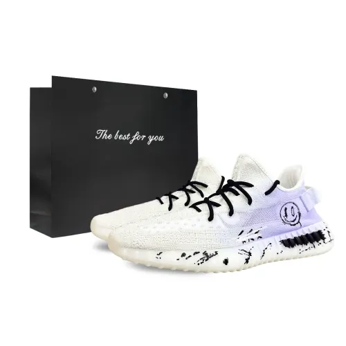 Adidas Originals Yeezy Boost 350 V2 Abrasion Resistant Abrasion Resistant Low top Casual Shoes Unisex White