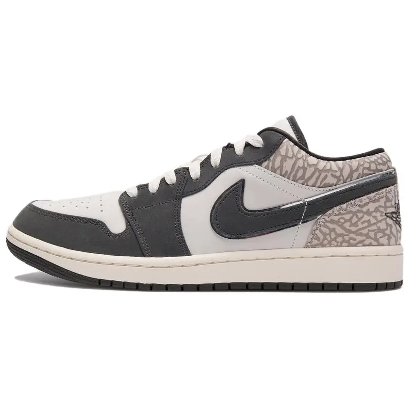 Jordan Air Jordan 1 Low top Vintage Basketball Shoes Men's Sail White Sapphire