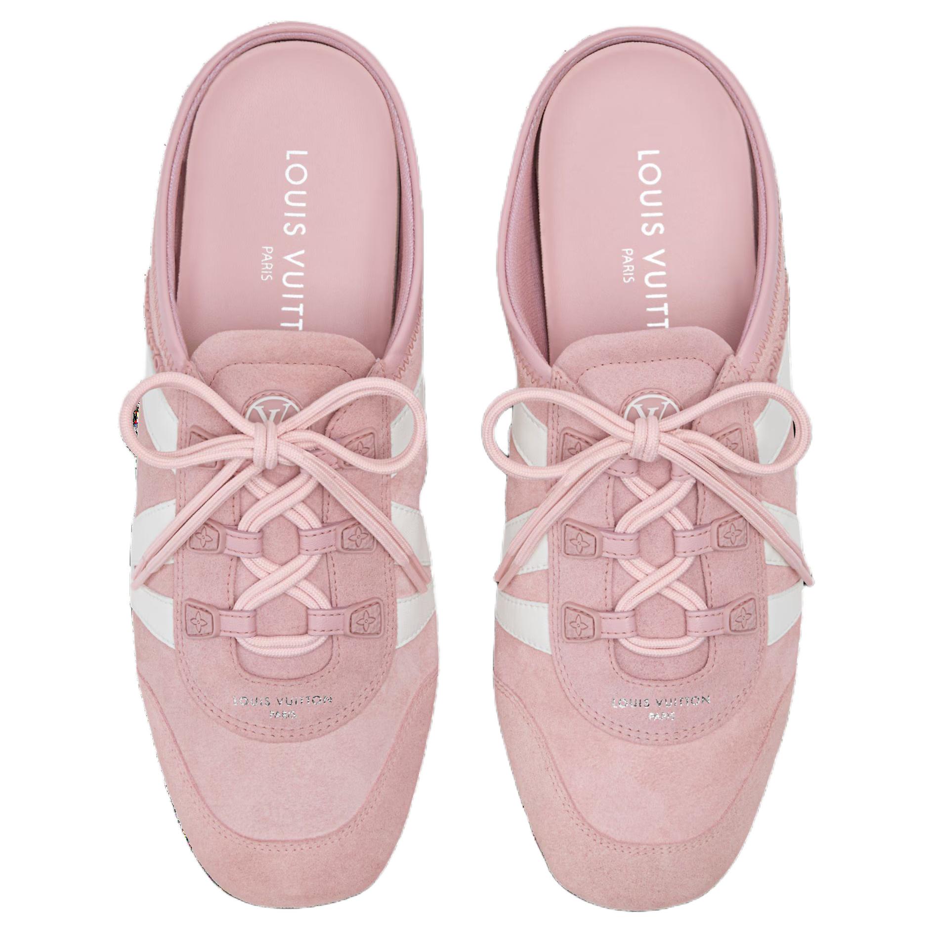 Женские сабо Louis Vuitton Sneakerina (розовые) — фото 4