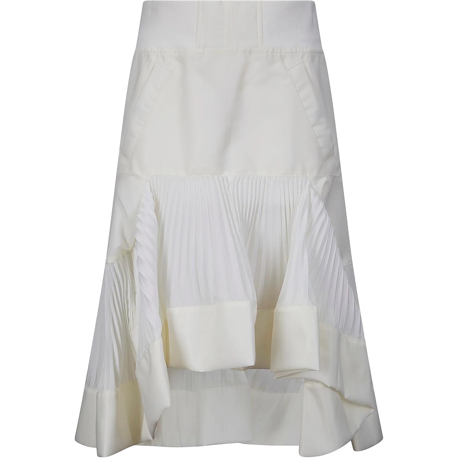 Женская юбка Sacai Sacai High Waist Twill Skirt (черный)