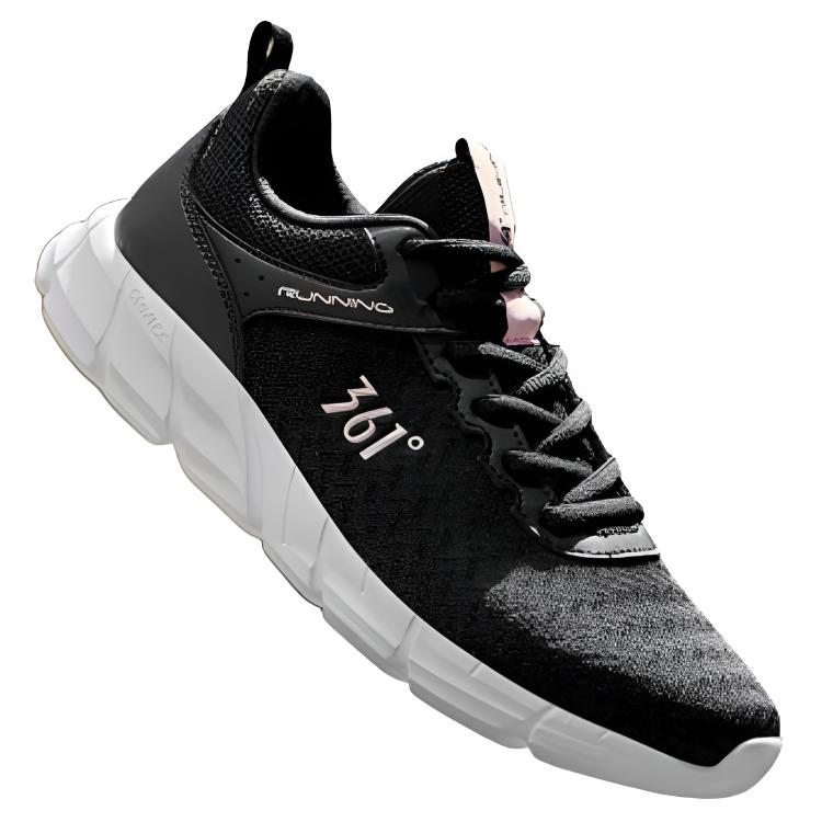 361° Low top Sprint Running Shoes Women’s Obsidian Black 361 Degrees White