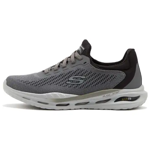 Skechers ARCH FIT ORVAN Fabric Cushioning Abrasion Resistant Breathable Low top Running Shoes Men's Gray
