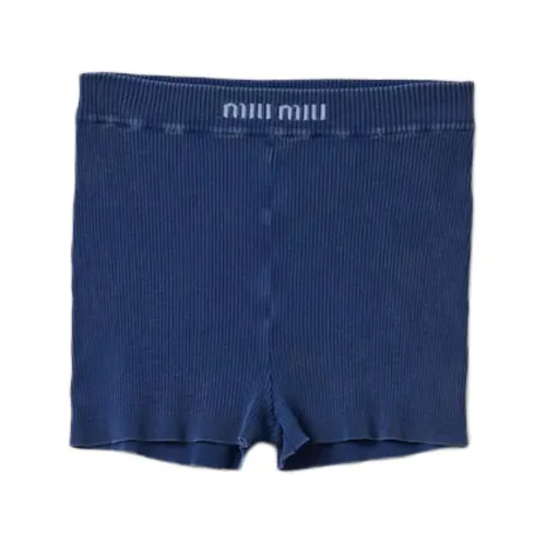 MIU MIU Casual Shorts Women's Blue