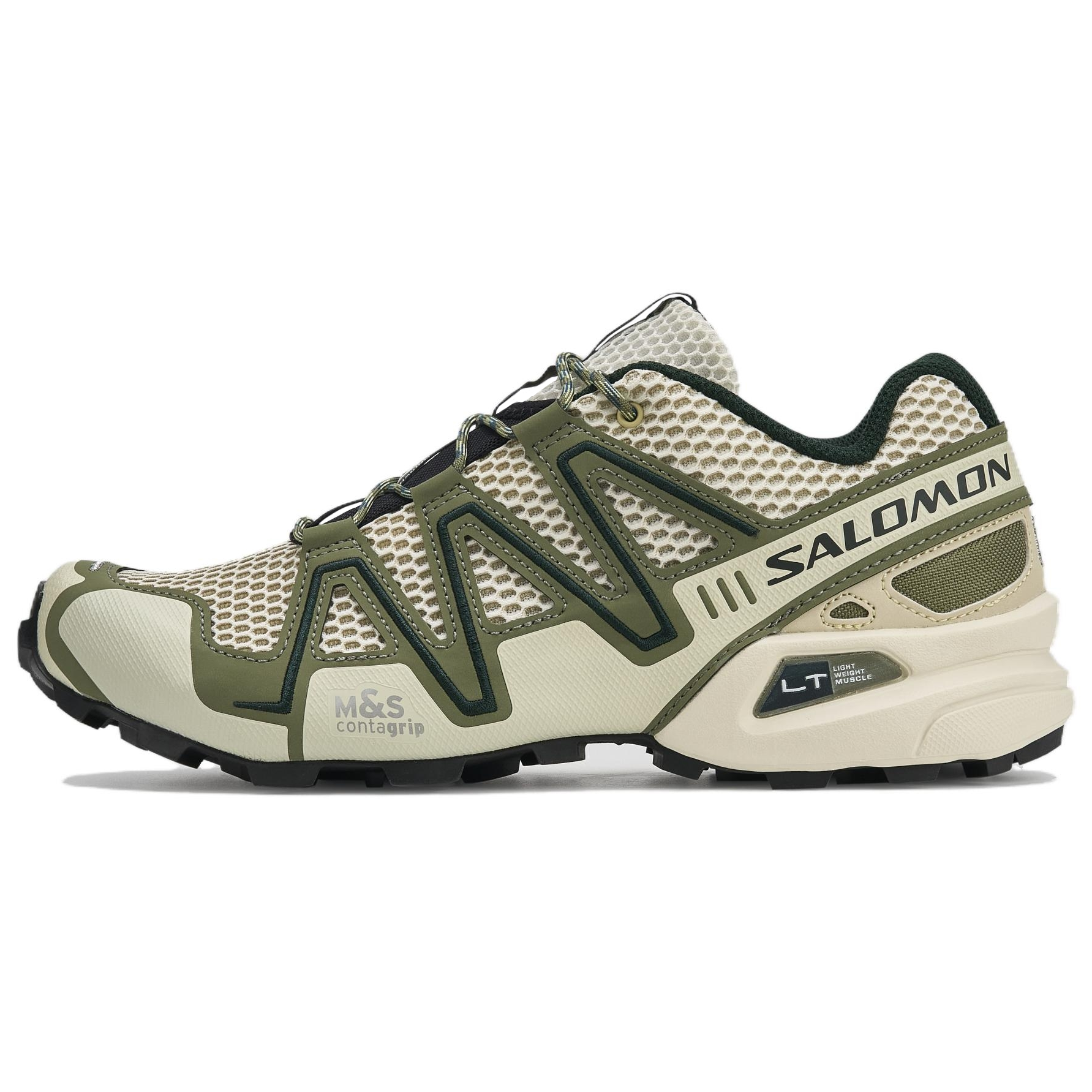 Кроссовки Salomon SALOMON Speedcross 3 EMBROIDERY (бежево-зеленые)