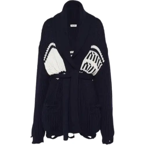 MIU MIU FW22 Knitwear Women's Marine Blue