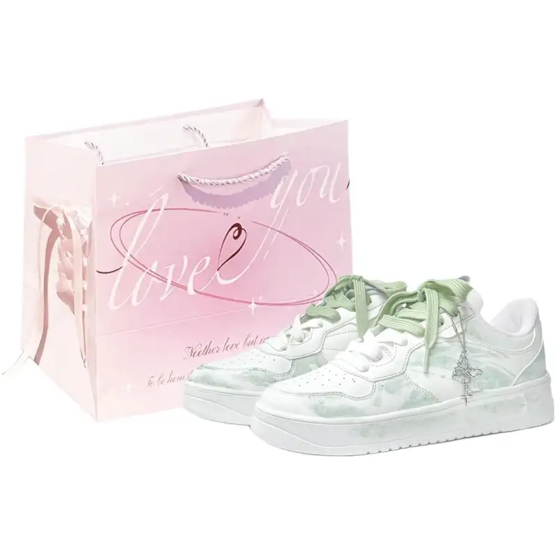 Anta Shopping Bag, Green Shadow Ice Brew, First Moon Culture Waterproof Abrasion Resistant Low top Skateboard Shoes