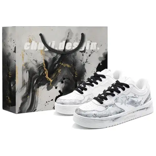 Anta Slip Resistant Abrasion Resistant Low top Skateboard Shoes Unisex Gray