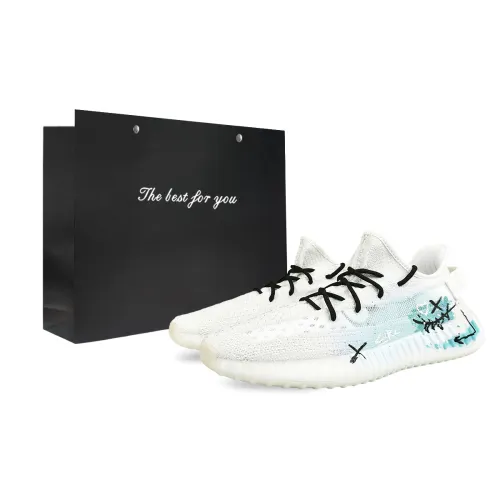 Adidas Originals Yeezy Boost 350 V2 Abrasion Resistant Abrasion Resistant Low top Casual Shoes Unisex White