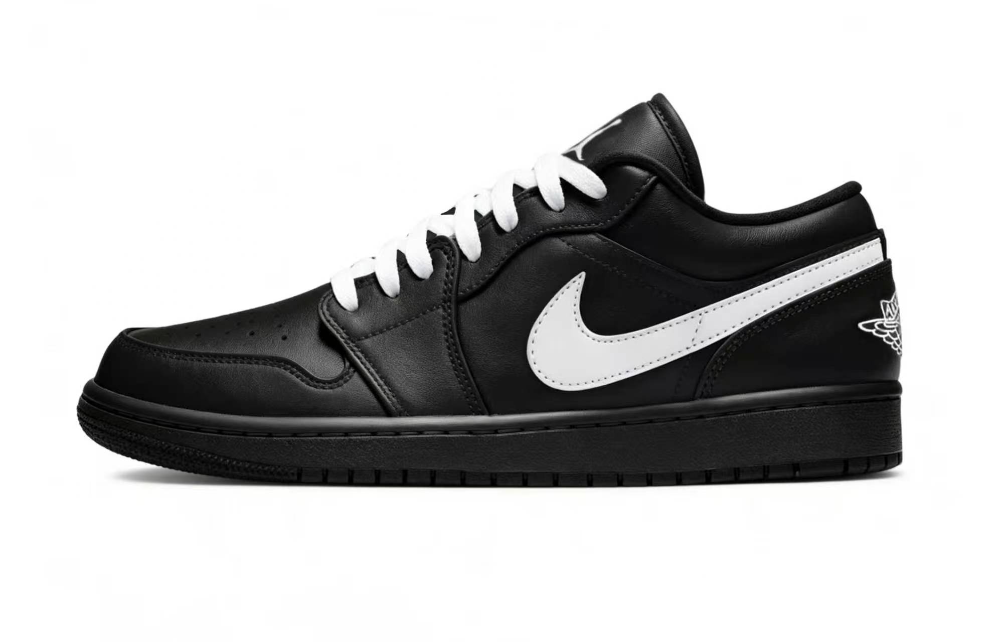 Jordan Air Jordan 1 Abrasion Resistant Low top Vintage Basketball Shoes Unisex Black