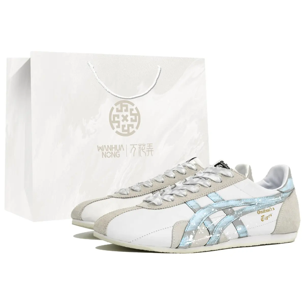 Onitsuka Tiger Runspark Abrasion Resistant Low top Running Shoes Unisex White
