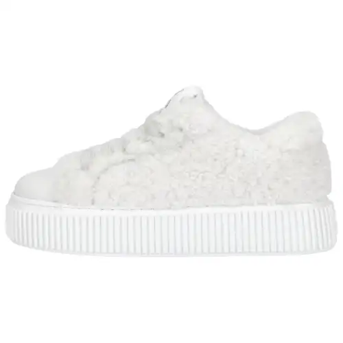 MIU MIU Height Increasing Low top Skateboard Shoes Women's White