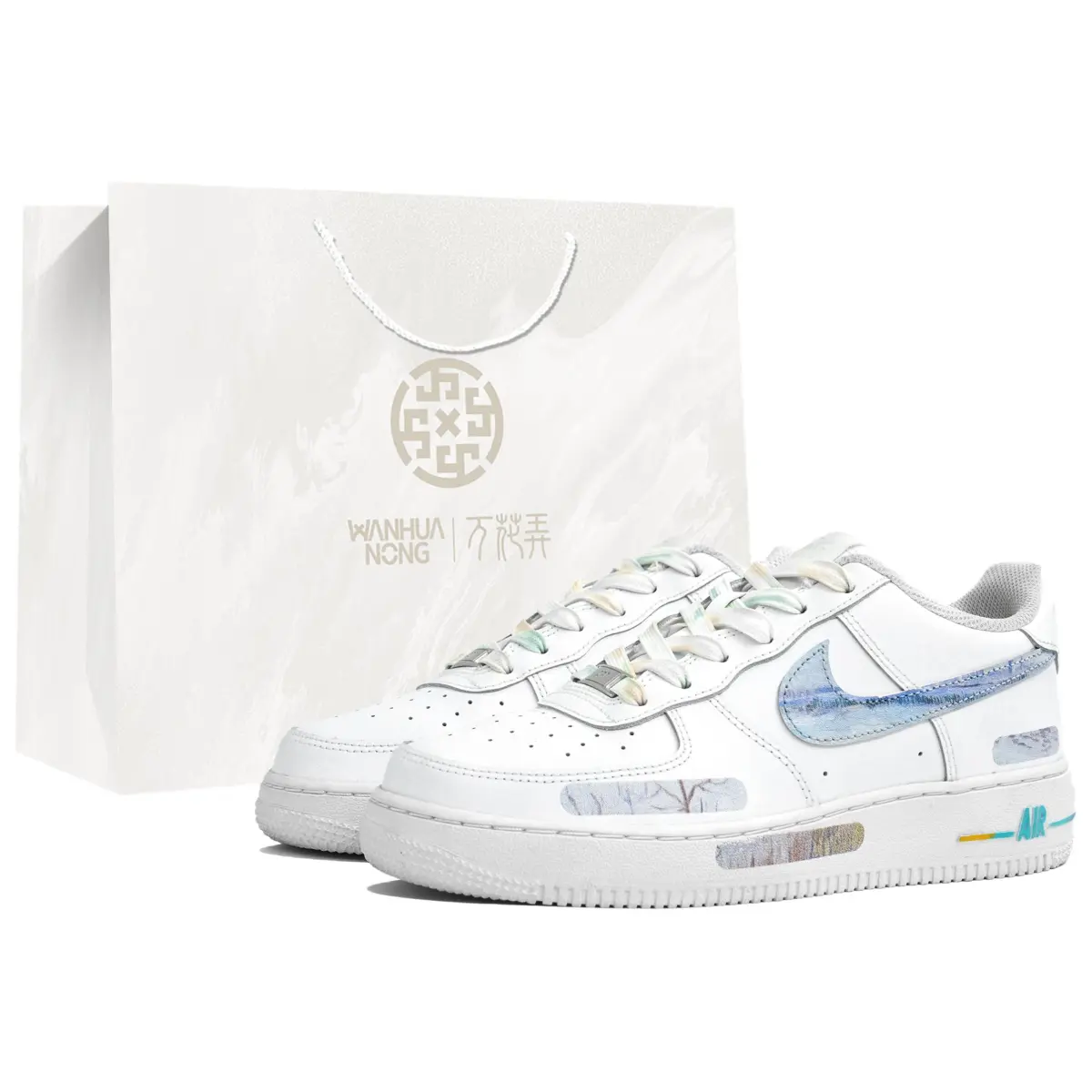 Nike Air Force 1 07 Flower Garden, Snowy Scenery, Box, Arts Moment, Van Gogh, Arles Abrasion Resistant Low top