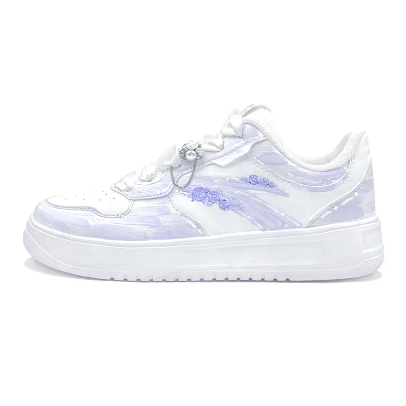 Anta Easy Abrasion Resistant Breathable Low top Skateboard Shoes Unisex Light Purple