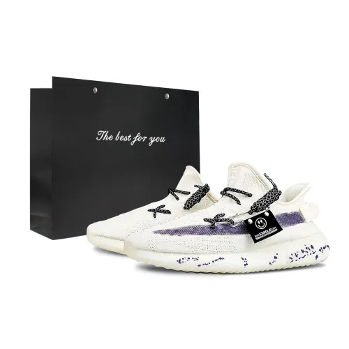 Adidas Originals Yeezy Boost 350 V2 Abrasion Resistant Abrasion Resistant Low top Casual Shoes Unisex White