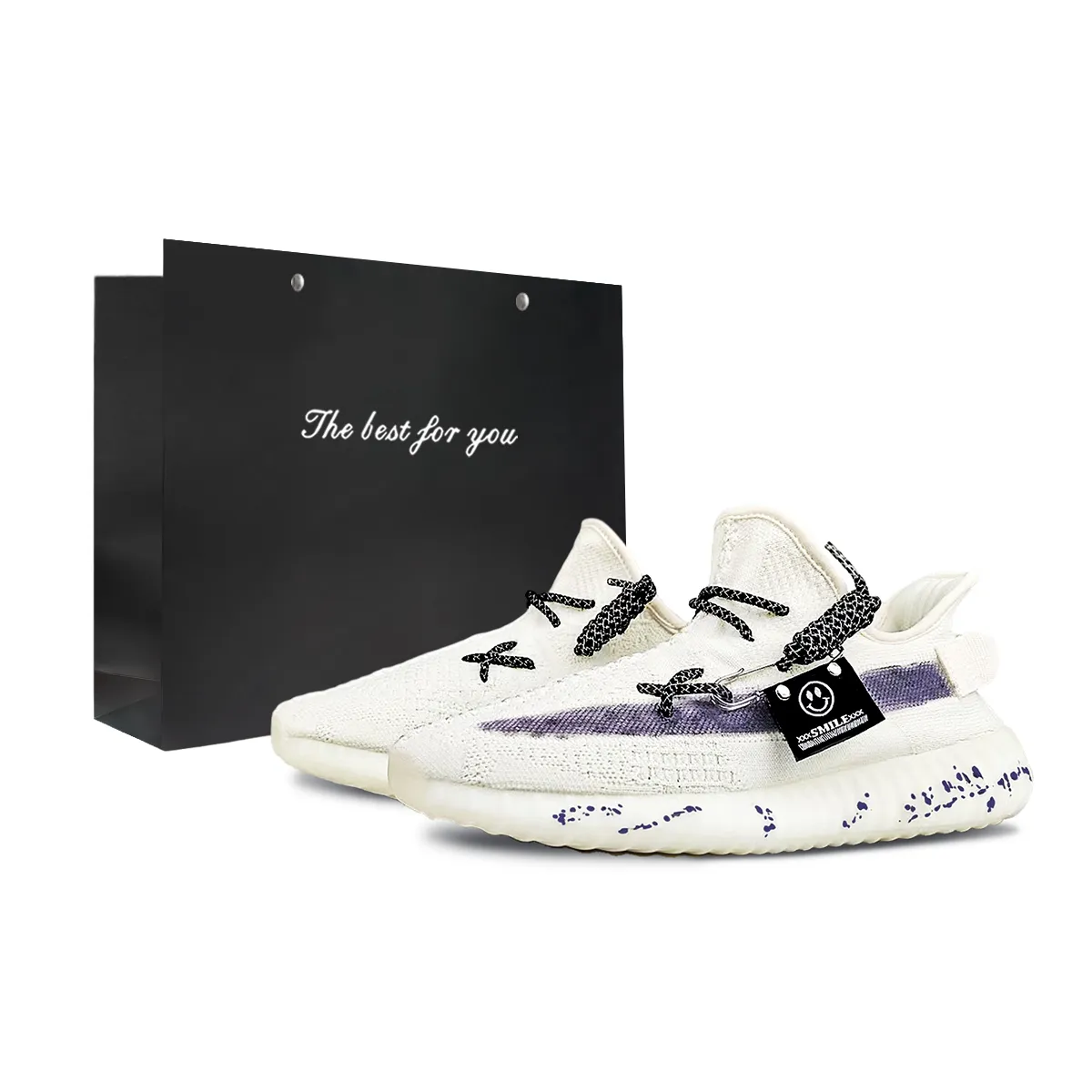Adidas Originals Yeezy Boost 350 V2 Abrasion Resistant Abrasion Resistant Low top Casual Shoes Unisex White