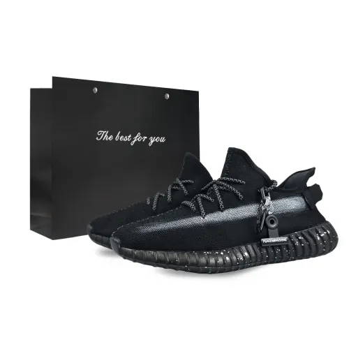 Adidas Originals Yeezy Boost 350 V2 Abrasion Resistant Abrasion Resistant Low top Casual Shoes Unisex Black White