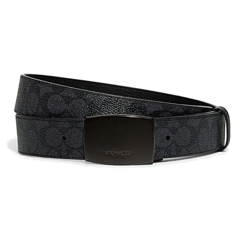 Мужской ремень COACH (черно-серый)