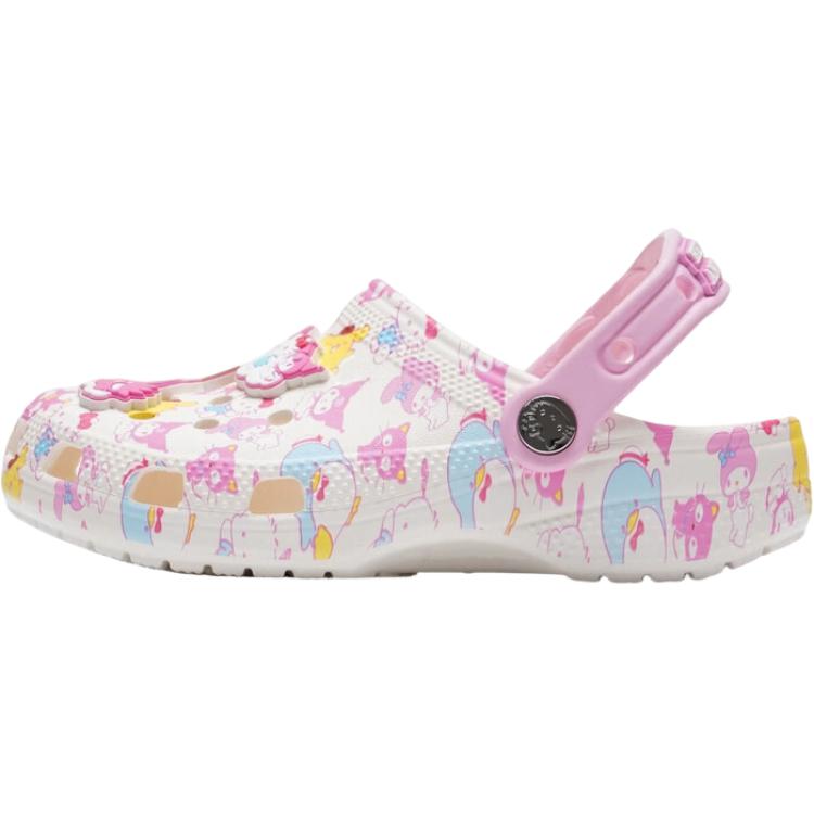 Кроксы Crocs × Hello Kitty/ Classic clog (розово-белый)