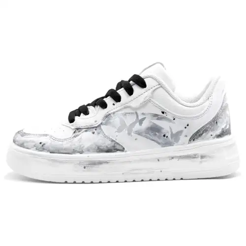 Anta Slip Resistant Abrasion Resistant Low top Skateboard Shoes Unisex Gray