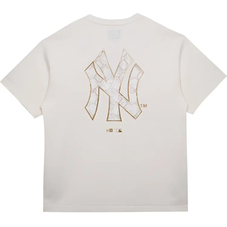 New Era Short Sleeved T Shirts For Couples, Trendy And Versatile Unisex Ivory White