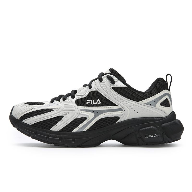 Женские кроссовки Fila MATTRUN / (черные с белым и серебристым)