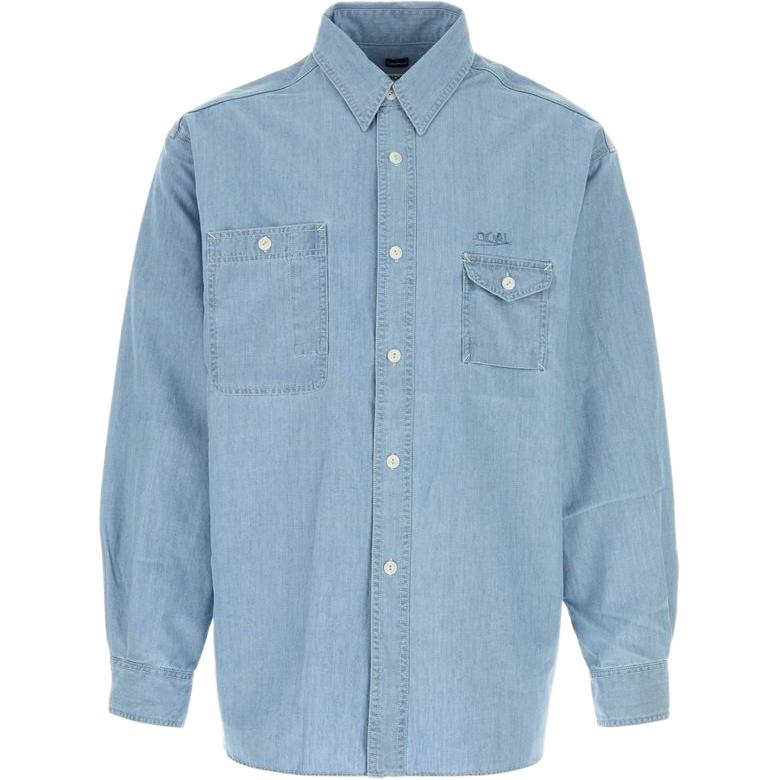 Мужская рубашка nanamica SS26 Chambray (голубая)