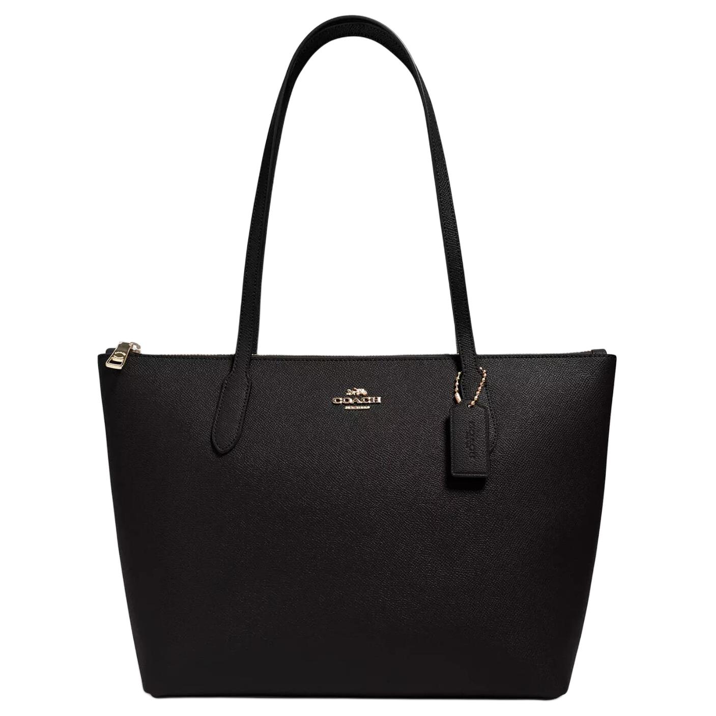 Женская сумка COACH Zip Top Tote 30 (черная)
