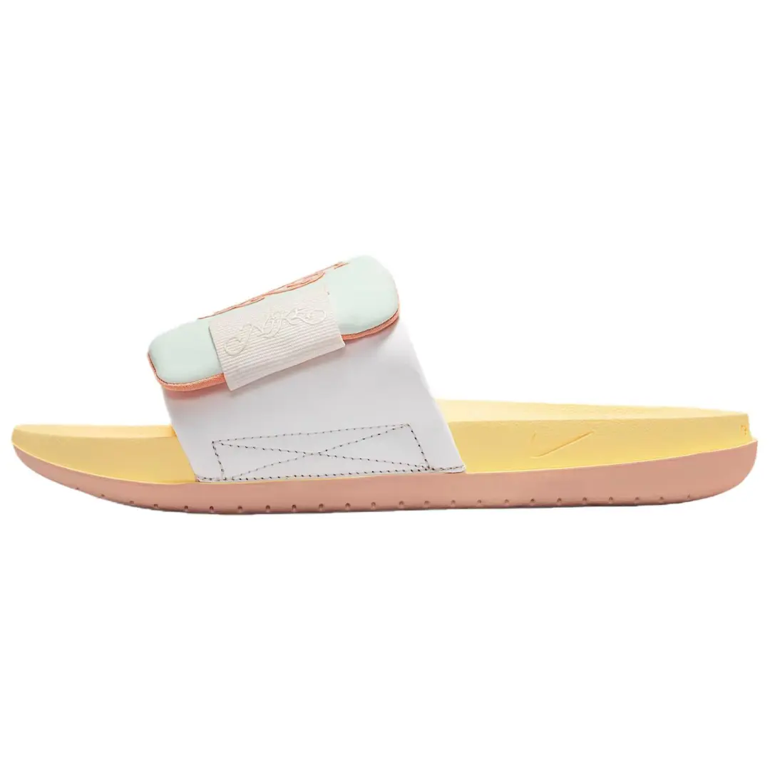 Nike Offcourt Adjust Slide Slippers Women's Mountain White/Soft Yellow/Slight Green/Mist Orange