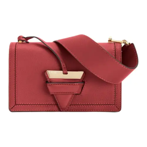 LOEWE Barcelona Soft Grain Calfskin Shoulder Bag Women's Dark Red