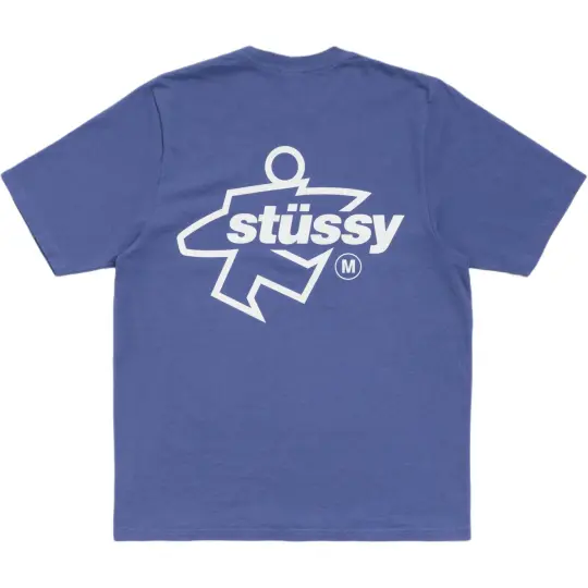 Классическая универсальная свободная футболка Stussy SS26 с короткими рукавами и геометрическим логотипом для мужчин и женщин