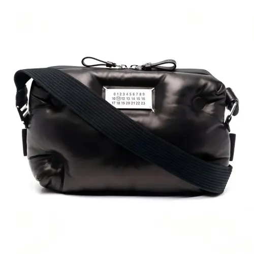 Maison Margiela Glam Slam Leather Crossbody Bags Regular Unisex Black