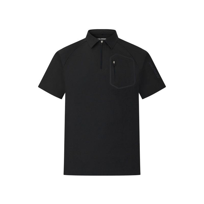 Мужская футболка Salomon SALOMON SS26 PL WOVEN Polo (зеленый)