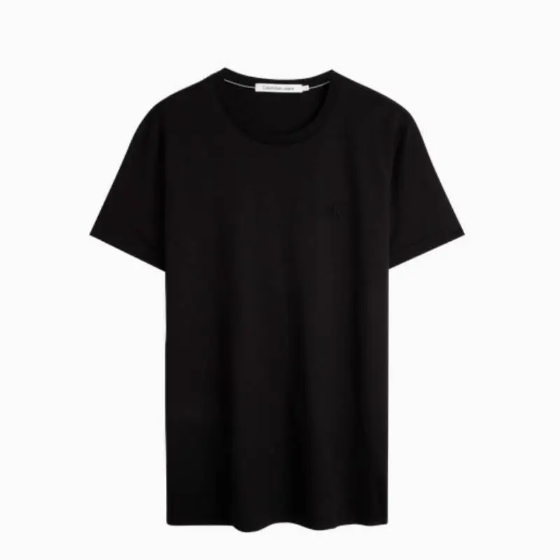 Calvin Klein T-Shirts Men's Black Crew Neck Moderate Straight Fit