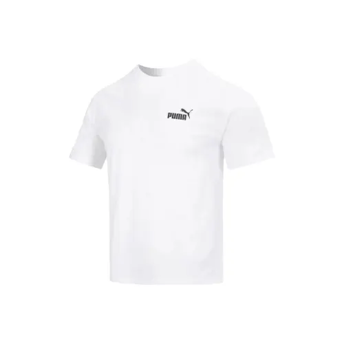 PUMA T Shirts Women's White Crew Neck Moderate