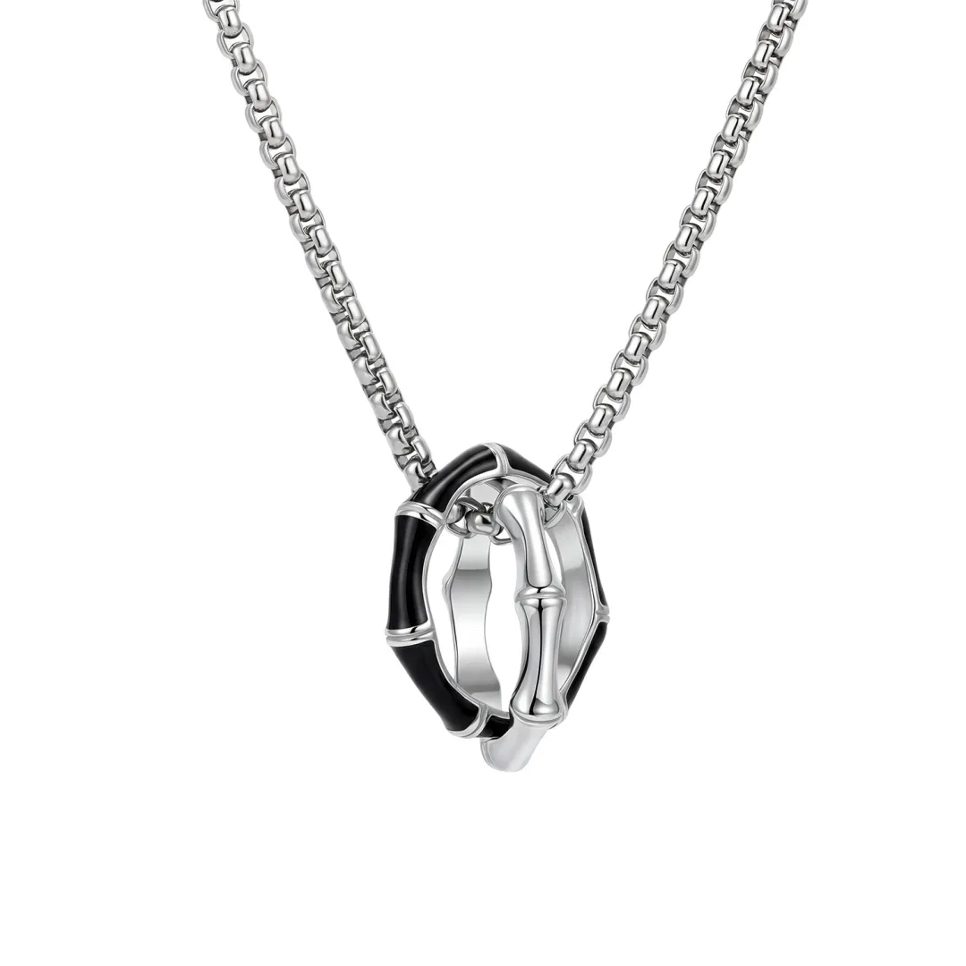 MAGICPOLE 925 Sterling Silver 999 Fine Silver Titanium Steel Necklaces Men's