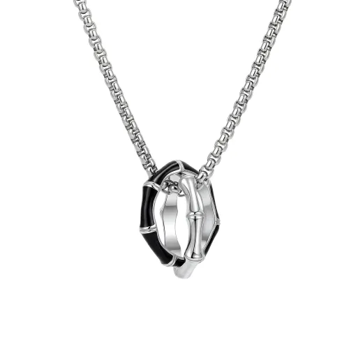 MAGICPOLE 925 Sterling Silver 999 Fine Silver Titanium Steel Necklaces Men's