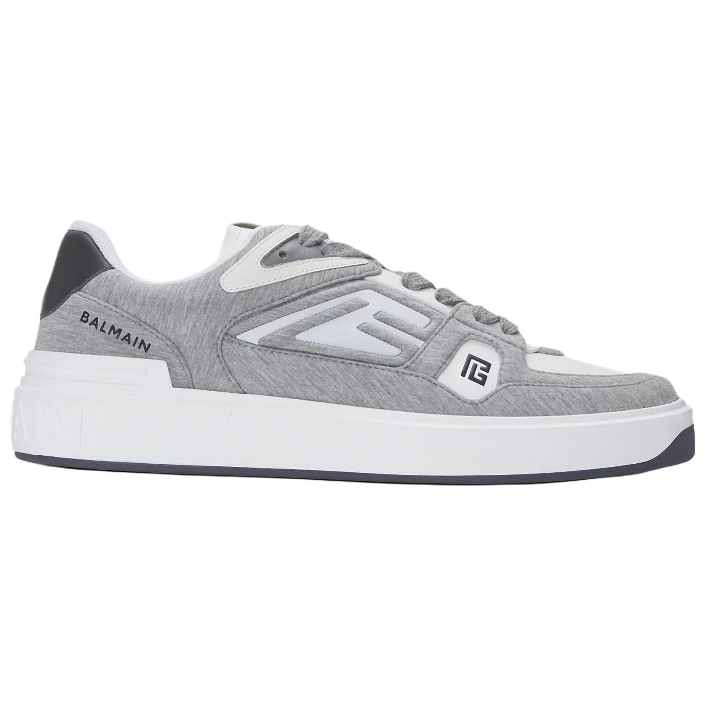 Мужские кеды BALMAIN B-Court Skate (серые) — фото 2